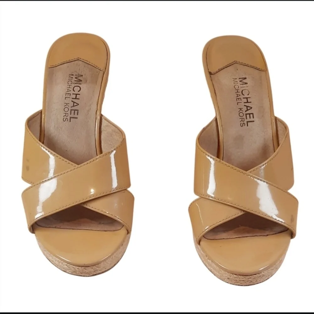 Michael Kors Kami open toe espadrille mule nude Size 6 medium